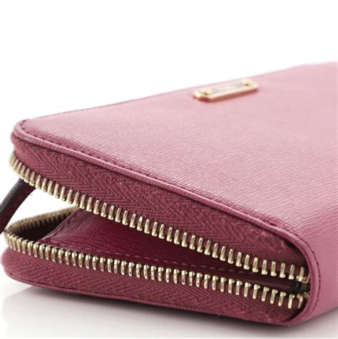 fendi zip around wallet red